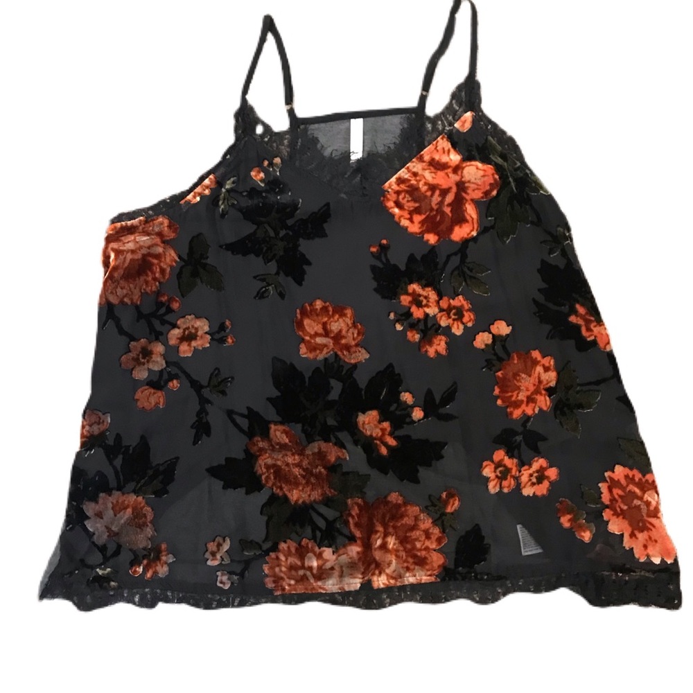 Women’s Velvet Floral Tank